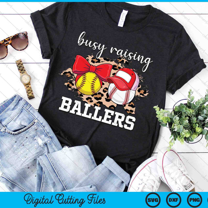 Busy Raising Ballers Softball and Baseball Leopard Print Mom SVG PNG Digital Printable Files Busy Raising Ballers Softball and Baseball Leopard Print Mom SVG PNG Digital Printable Files