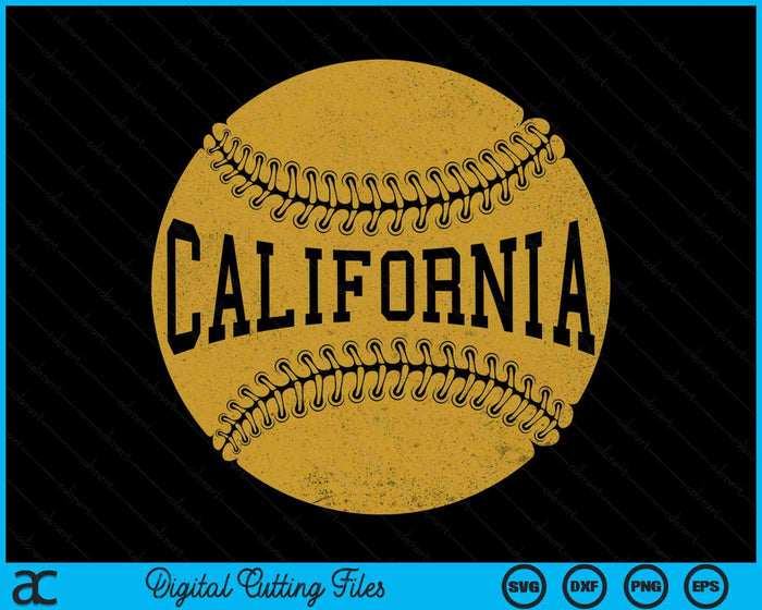 California Baseball Fan SVG PNG Digital Cutting Files