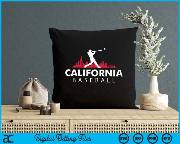 California Baseball Vintage Minimalist Retro Baseball Lover SVG PNG Digital Printable Files