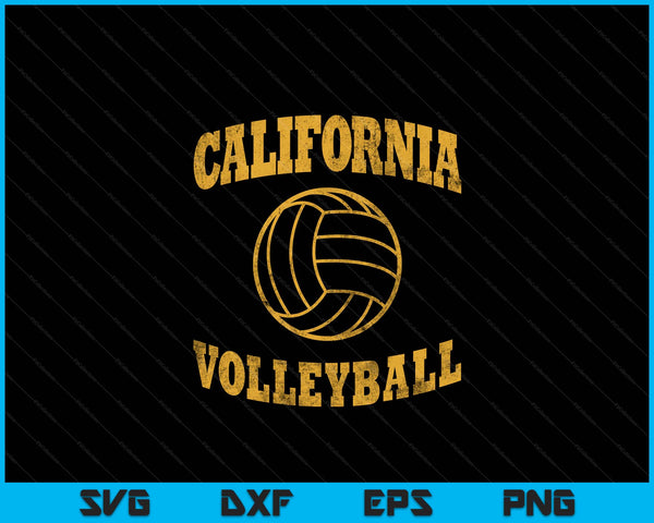 California Volleyball Classic Vintage Distressed SVG PNG Digital Cutting Files