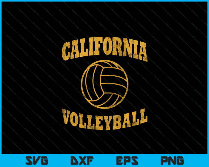 California Volleyball Classic Vintage Distressed SVG PNG Digital Cutting Files California Volleyball Classic Vintage Distressed SVG PNG Digital Cutting Files