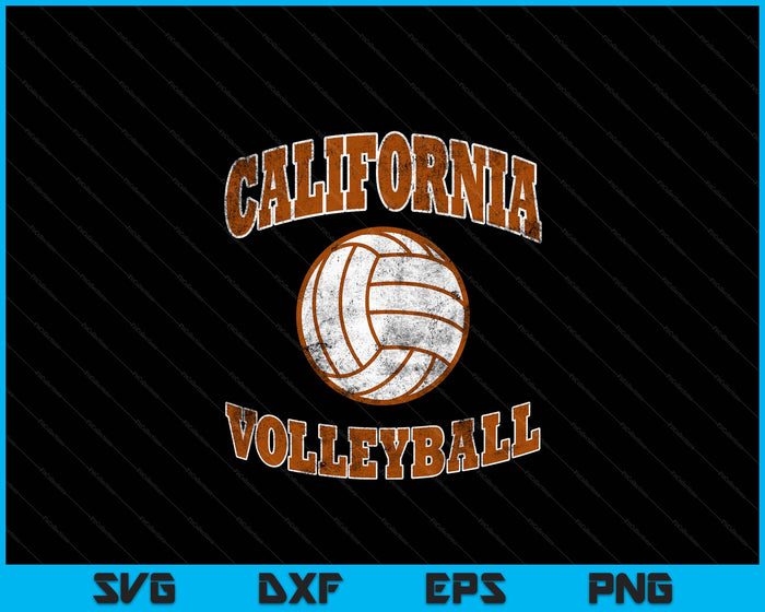 California Volleyball Vintage Distressed SVG PNG Digital Cutting Files California Volleyball Vintage Distressed SVG PNG Digital Cutting Files