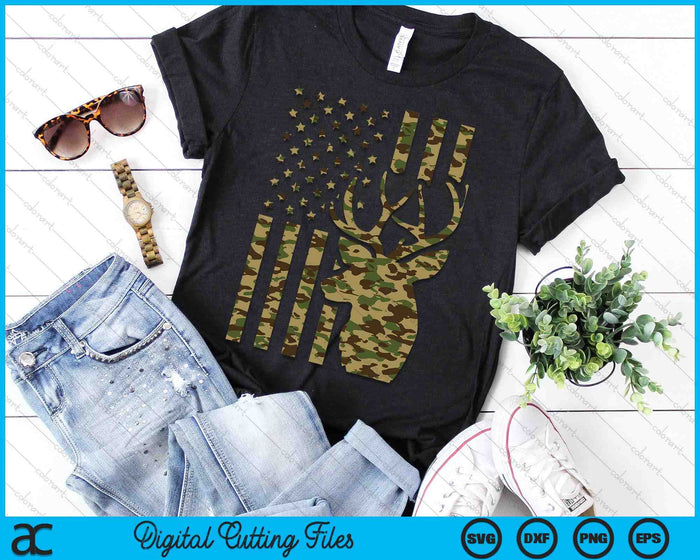 Camo American Flag Buck Hunting Gift For Elk Deer Hunter SVG PNG Digital Printable Files Camo American Flag Buck Hunting Gift For Elk Deer Hunter SVG PNG Digital Printable Files