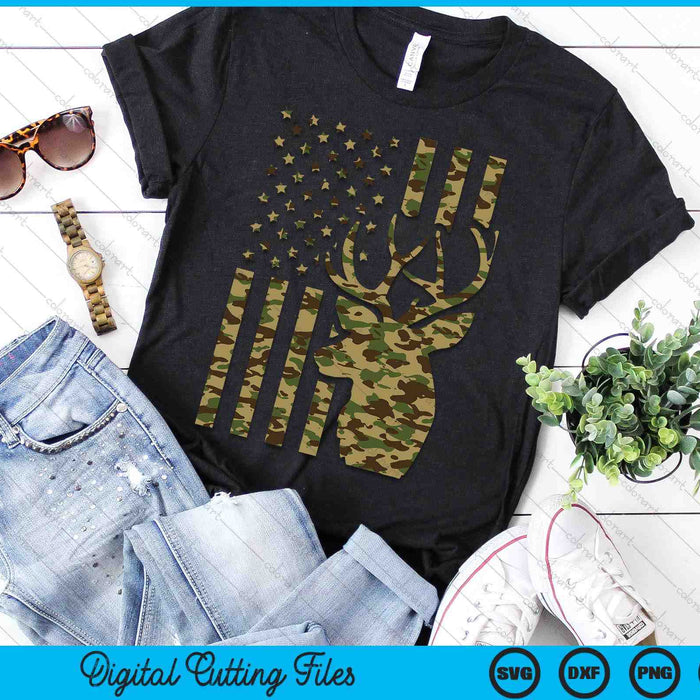 Camo American Flag Buck Hunting Gift For Elk Deer Hunter SVG PNG Digital Printable Files Camo American Flag Buck Hunting Gift For Elk Deer Hunter SVG PNG Digital Printable Files
