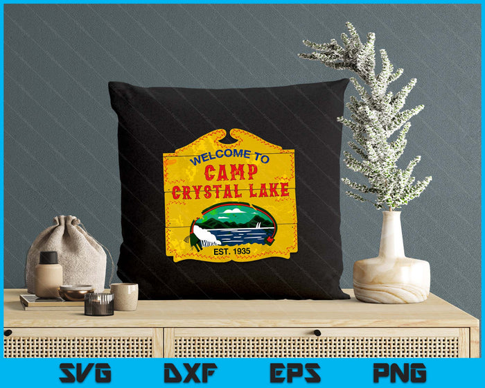 Camp Crystal Lake - Halloween Funny Camping Graphic SVG PNG Digital Printable Files Camp Crystal Lake - Halloween Funny Camping Graphic SVG PNG Digital Printable Files
