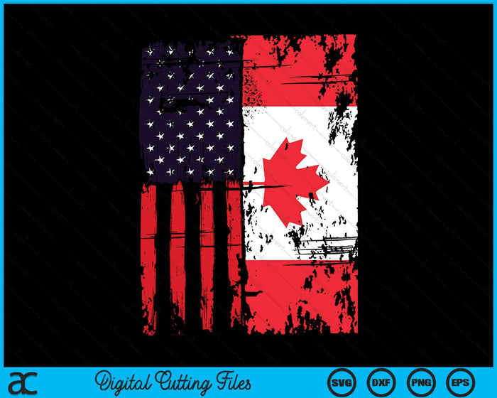 Canadian American Canada Flag 4th Of July SVG PNG Digital Printable Files Canadian American Canada Flag 4th Of July SVG PNG Digital Printable Files