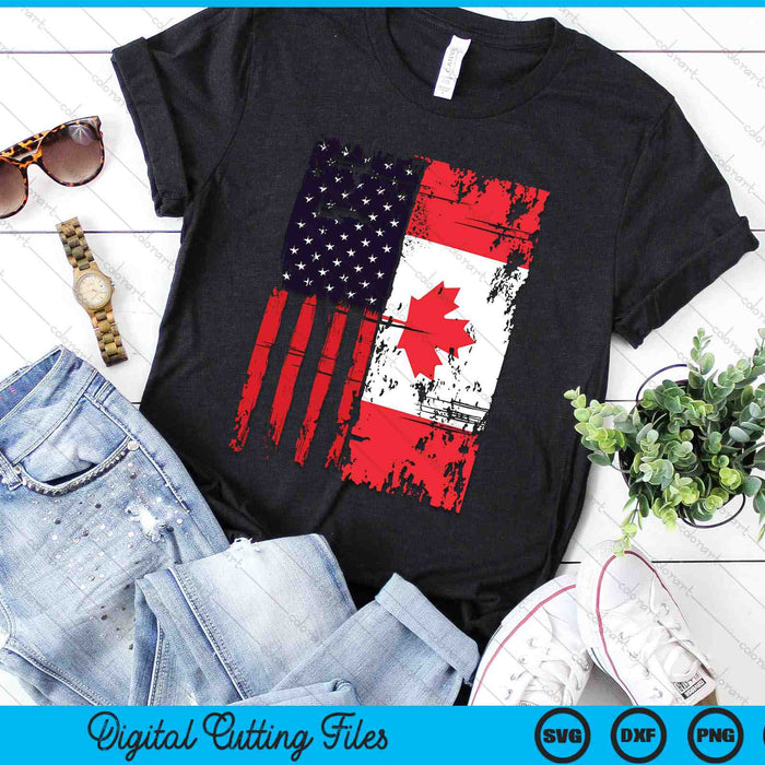 Canadian American Canada Flag 4th Of July SVG PNG Digital Printable Files Canadian American Canada Flag 4th Of July SVG PNG Digital Printable Files