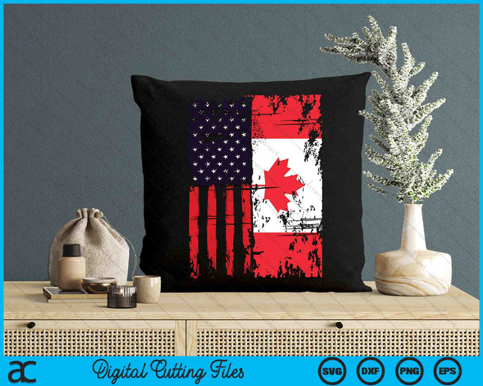 Canadees-Amerikaanse shirt USA Canada vlag 4 juli SVG PNG snijden afdrukbare bestanden Canadees-Amerikaanse shirt USA Canada vlag 4 juli SVG PNG snijden afdrukbare bestanden