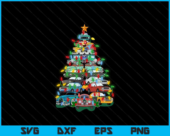 Car Madness Christmas Tree! Classic Muscle Cars And Hotrods SVG PNG Digital Printable Files Car Madness Christmas Tree! Classic Muscle Cars And Hotrods SVG PNG Digital Printable Files