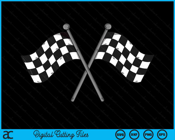 Car Racing Checkered Finish Line Flag Automobile Motor Race SVG PNG Digital Printable Files
