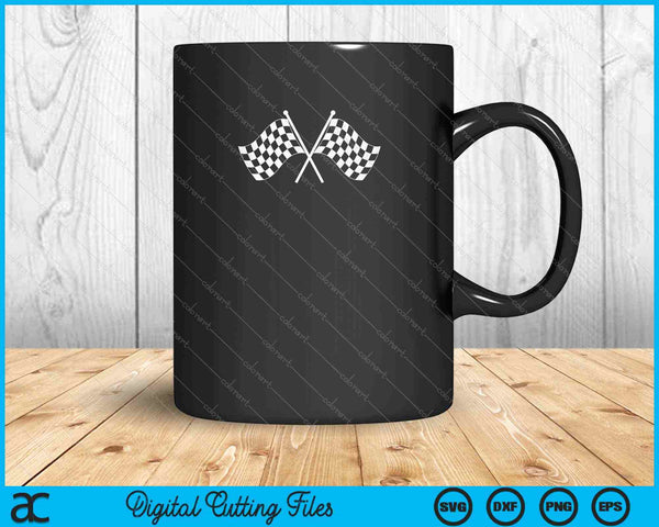 Car Racing Checkered Finish Line Flag Automobile Motor Race SVG PNG Cutting Printable Files