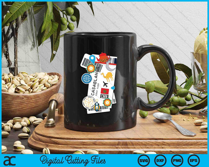 Casablanca Air Ticket Boarding Pass Plane Morroco Travel SVG PNG Digital Printable Files Casablanca Air Ticket Boarding Pass Plane Morroco Travel SVG PNG Digital Printable Files