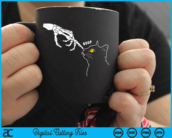 Amante del gato Esqueleto Mano Boop Divertido Halloween SVG PNG Archivos de corte digital Amante del gato Esqueleto Mano Boop Divertido Halloween SVG PNG Archivos de corte digital