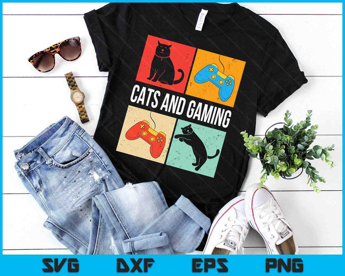 Cats And Gaming For The Cat Lover Gamer Video Game Player SVG PNG Digital Printable Files Cats And Gaming For The Cat Lover Gamer Video Game Player SVG PNG Digital Printable Files
