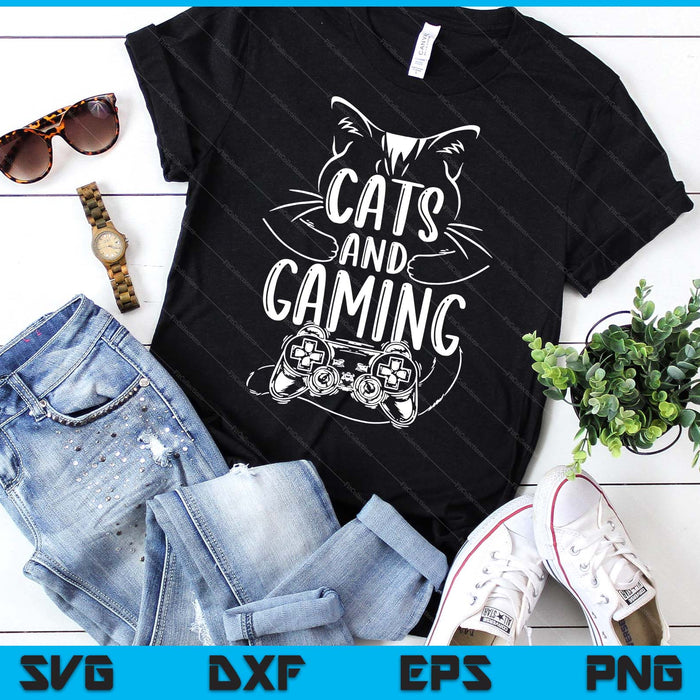 Cats And Gaming Funny For Gamer Cat Lover SVG PNG Digital Printable Files Cats And Gaming Funny For Gamer Cat Lover SVG PNG Digital Printable Files