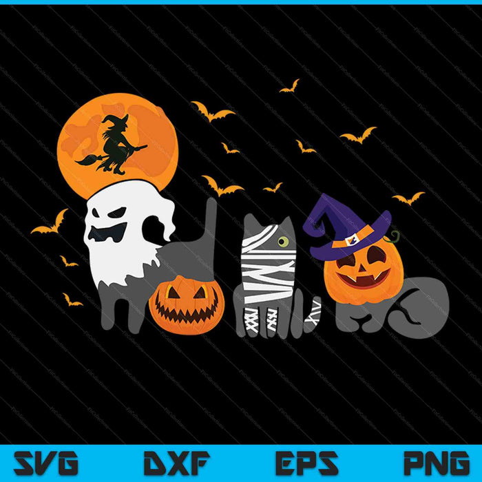 Gatos Halloween Mamá Gato Gatito Lindo Mujeres Hombres Halloween SVG PNG Cortando Archivos Imprimibles Gatos Halloween Mamá Gato Gatito Lindo Mujeres Hombres Halloween SVG PNG Cortando Archivos Imprimibles