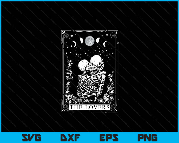 Celestial Skeleton The Lovers Tarot Card Moon Reading Holder SVG PNG Digital Cutting Files Celestial Skeleton The Lovers Tarot Card Moon Reading Holder SVG PNG Digital Cutting Files
