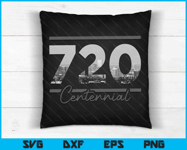 Centennial 720 Area Code Skyline Colorado Vintage SVG PNG Cutting Printable Files
