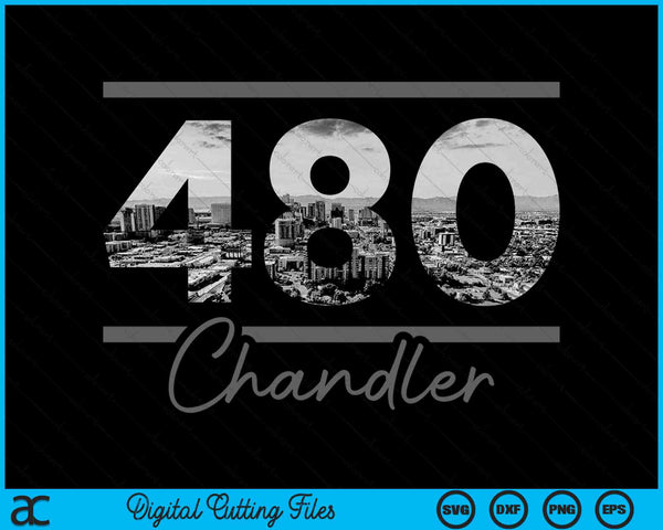 Chandler 480 Area Code Skyline Arizona Vintage SVG PNG Digital Cutting Files