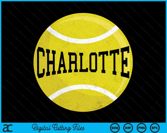 Charlotte Tennis Fan SVG PNG Digital Cutting Files Charlotte Tennis Fan SVG PNG Digital Cutting Files
