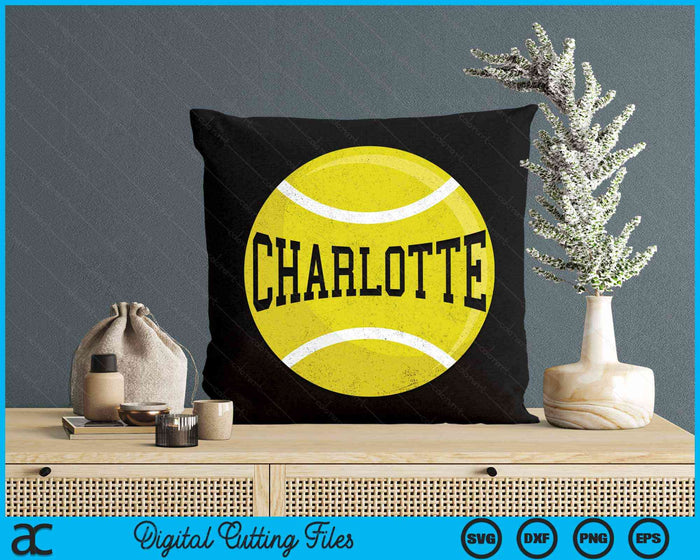 Charlotte Tennis Fan SVG PNG Digital Cutting Files Charlotte Tennis Fan SVG PNG Digital Cutting Files