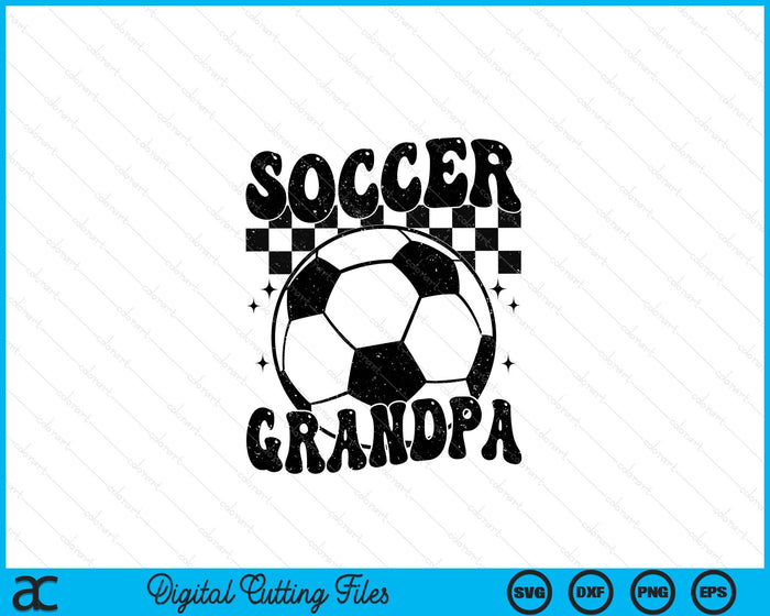 Checkered Soccer Grandpa Retro Soccer Season SVG PNG Digital Cutting File Checkered Soccer Grandpa Retro Soccer Season SVG PNG Digital Cutting File
