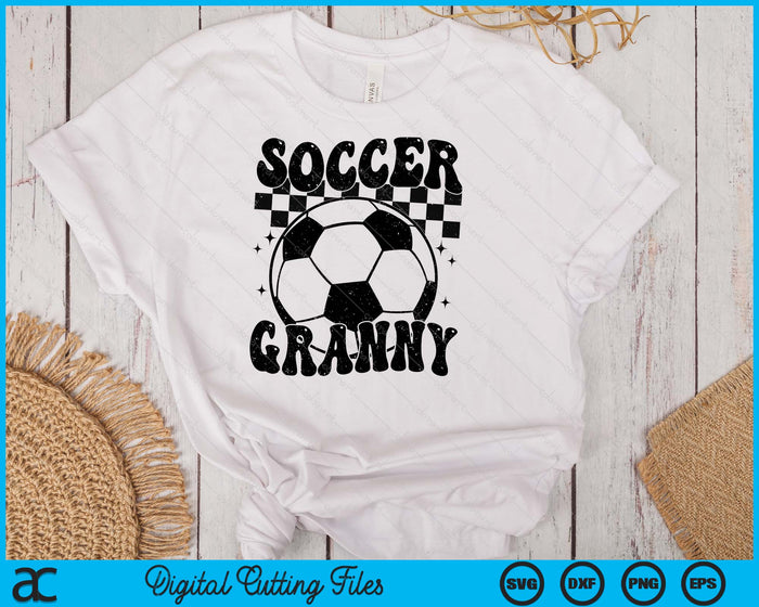 Checkered Soccer Granny Retro Soccer Season SVG PNG Digital Cutting File Checkered Soccer Granny Retro Soccer Season SVG PNG Digital Cutting File