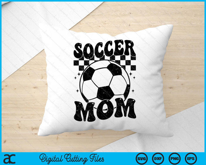 Checkered Soccer Mom Retro Soccer Season SVG PNG Digital Cutting File Checkered Soccer Mom Retro Soccer Season SVG PNG Digital Cutting File