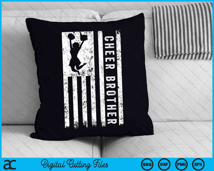Cheer Brother Amerikaanse vlag Cheerleader Squad SVG PNG digitale snijbestanden Cheer Brother Amerikaanse vlag Cheerleader Squad SVG PNG digitale snijbestanden