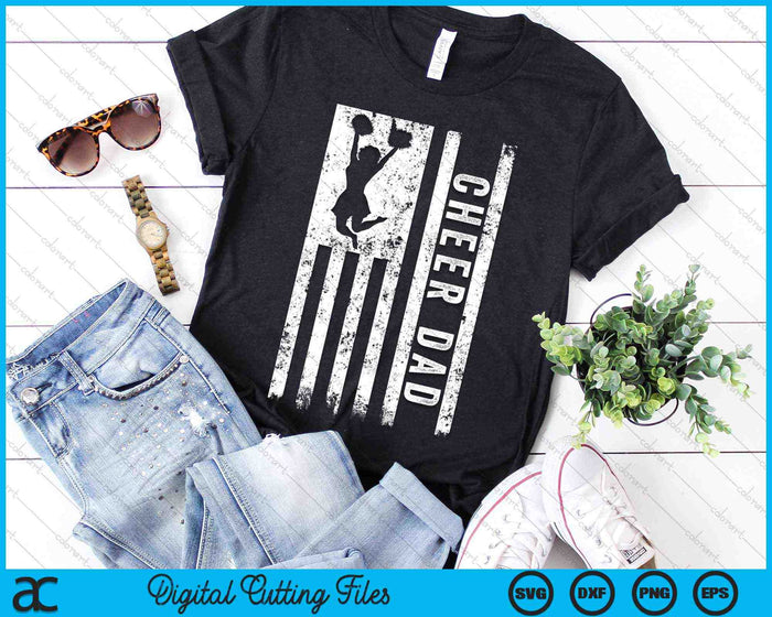 Cheer Dad Bandera Americana Padre Cheerleader Squad SVG PNG Archivos de corte digital Cheer Dad Bandera Americana Padre Cheerleader Squad SVG PNG Archivos de corte digital