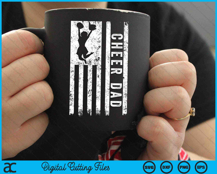 Cheer Dad Bandera Americana Padre Cheerleader Squad SVG PNG Archivos de corte digital Cheer Dad Bandera Americana Padre Cheerleader Squad SVG PNG Archivos de corte digital