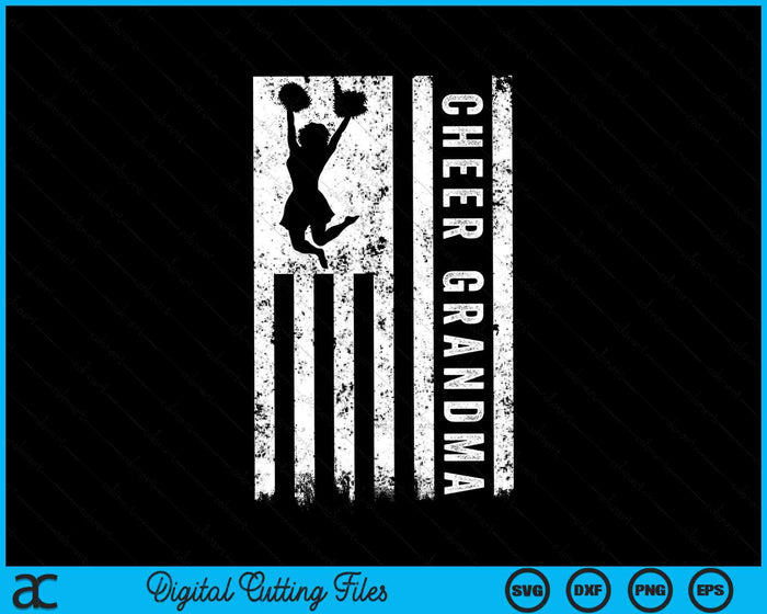 Cheer oma Amerikaanse vlag Cheerleader Squad SVG PNG digitale snijbestanden Cheer oma Amerikaanse vlag Cheerleader Squad SVG PNG digitale snijbestanden