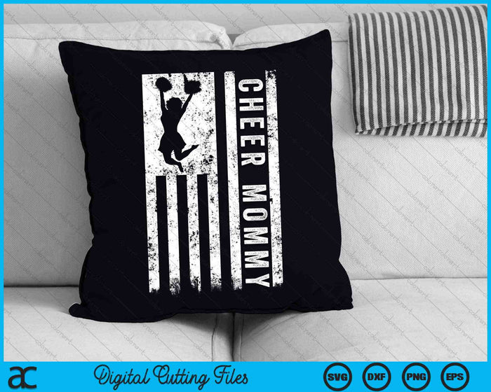 Cheer mama Amerikaanse vlag Cheerleader Squad SVG PNG digitale snijbestanden Cheer mama Amerikaanse vlag Cheerleader Squad SVG PNG digitale snijbestanden