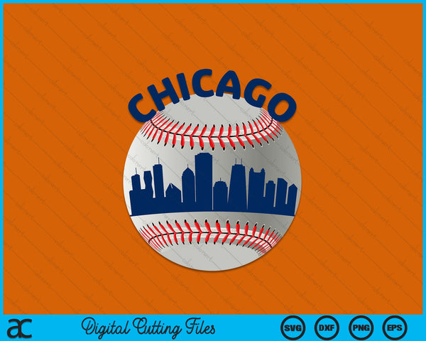 Chicago Baseball Team Fans of Space City Chicago Baseball SVG PNG Cutting Printable Files