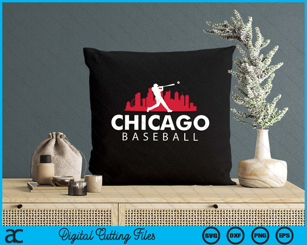 Chicago Baseball Vintage Minimalist Retro Baseball Lover SVG PNG Digital Printable Files