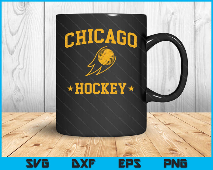 Chicago Hockey Vintage Gameday Retro Hockey Lover SVG PNG Digital Printable Files Chicago Hockey Vintage Gameday Retro Hockey Lover SVG PNG Digital Printable Files
