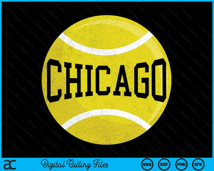 Chicago Tennis Fan SVG PNG Digital Cutting Files Chicago Tennis Fan SVG PNG Digital Cutting Files