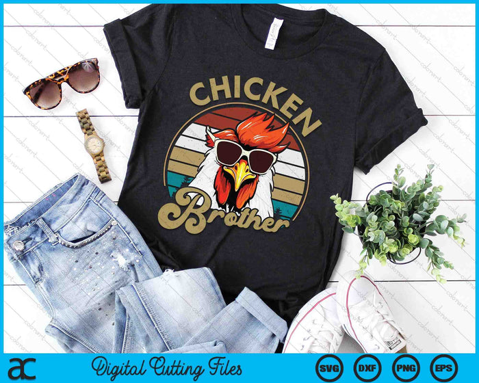 Chicken Brother Vintage 70S Chicken Retro SVG PNG Digital Printable Files Chicken Brother Vintage 70S Chicken Retro SVG PNG Digital Printable Files