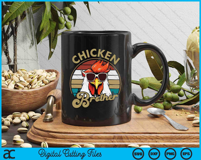Chicken Brother Vintage 70S Chicken Retro SVG PNG Digital Printable Files Chicken Brother Vintage 70S Chicken Retro SVG PNG Digital Printable Files