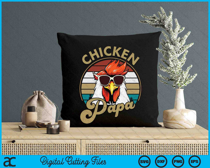 Chicken Papa Vintage 70S Chicken Retro SVG PNG Digital Printable Files Chicken Papa Vintage 70S Chicken Retro SVG PNG Digital Printable Files