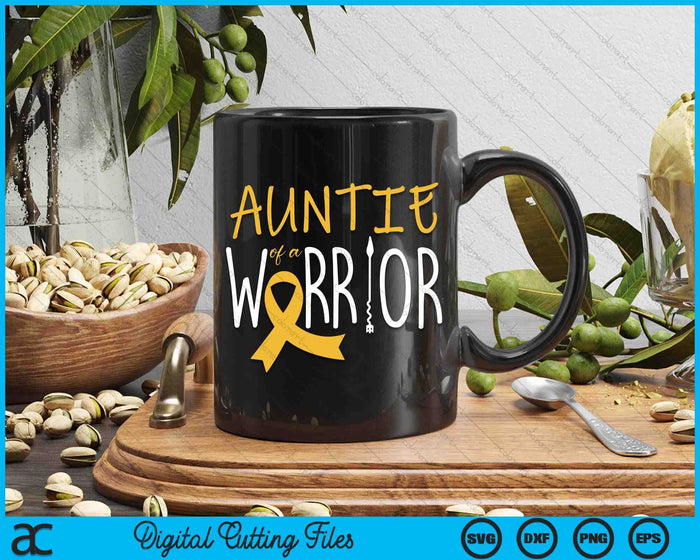 Childhood Cancer Awareness Auntie Of A Warrior SVG PNG Digital Cutting Files Childhood Cancer Awareness Auntie Of A Warrior SVG PNG Digital Cutting Files