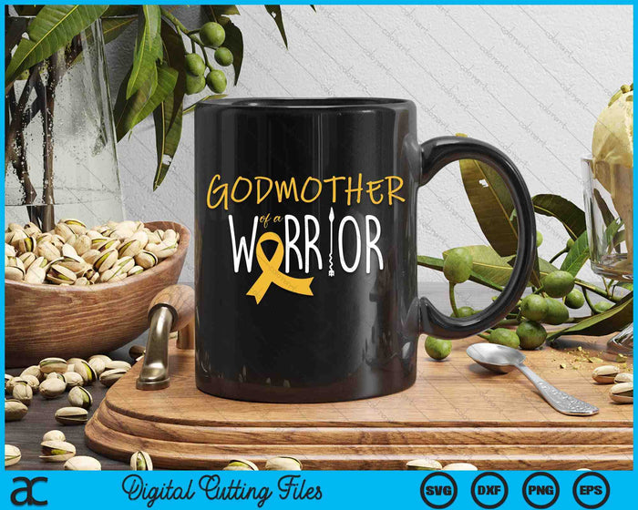 Childhood Cancer Awareness Godmother Of A Warrior SVG PNG Digital Cutting Files Childhood Cancer Awareness Godmother Of A Warrior SVG PNG Digital Cutting Files