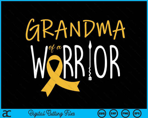 Childhood Cancer Awareness Grandma Of A Warrior SVG PNG Digital Cutting Files