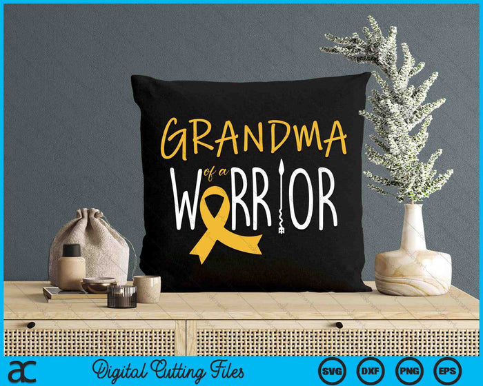 Childhood Cancer Awareness Grandma Of A Warrior SVG PNG Digital Cutting Files Childhood Cancer Awareness Grandma Of A Warrior SVG PNG Digital Cutting Files