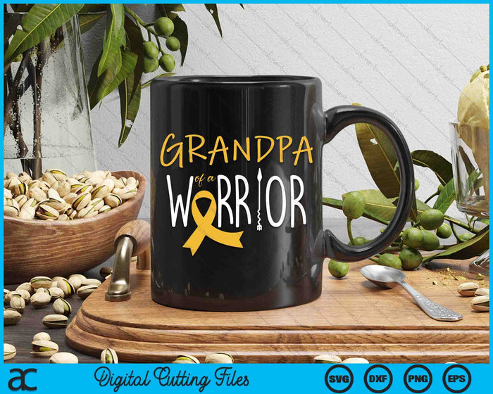 Childhood Cancer Awareness Grandpa Of A Warrior SVG PNG Digital Cutting Files