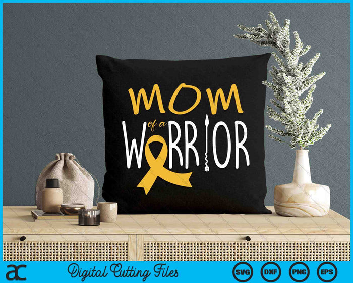 Childhood Cancer Awareness Mom Of A Warrior SVG PNG Digital Cutting Files Childhood Cancer Awareness Mom Of A Warrior SVG PNG Digital Cutting Files
