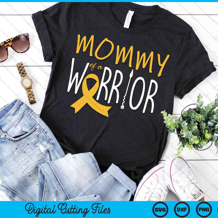 Childhood Cancer Awareness Mommy Of A Warrior SVG PNG Digital Cutting Files Childhood Cancer Awareness Mommy Of A Warrior SVG PNG Digital Cutting Files