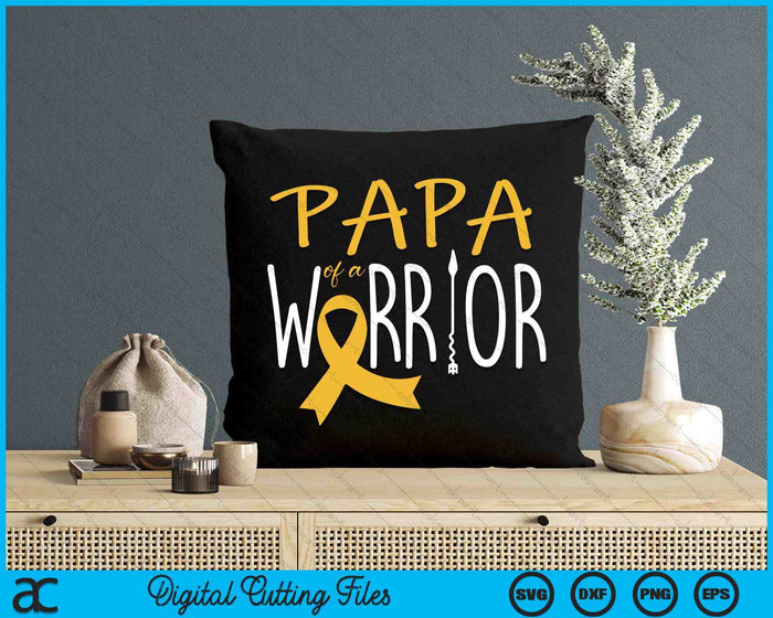 Childhood Cancer Awareness Papa Of A Warrior SVG PNG Digital Cutting Files