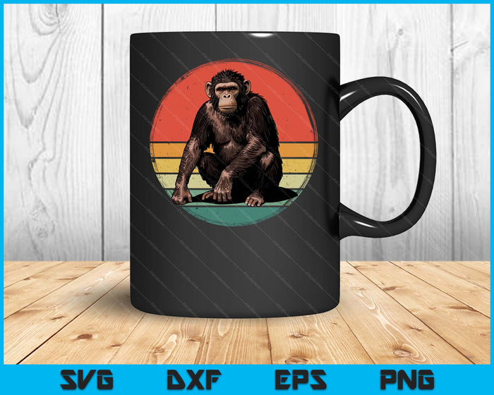 Chimpanzee Monkey Shirt Retro Vintage Chimp Wild Zoo Animal SVG PNG Digital Printable Files Chimpanzee Monkey Shirt Retro Vintage Chimp Wild Zoo Animal SVG PNG Digital Printable Files