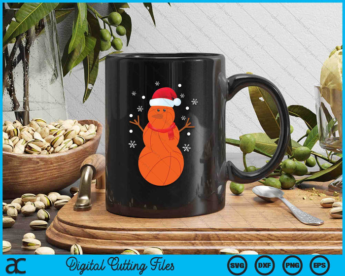 Christmas Basketball Snowman SVG PNG Digital Printable Files Christmas Basketball Snowman SVG PNG Digital Printable Files